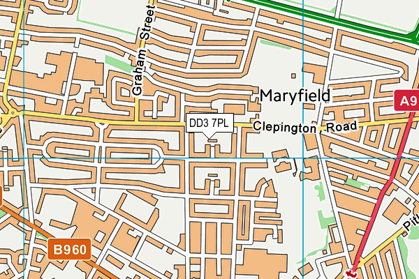 DD3 7PL map - OS VectorMap District (Ordnance Survey)