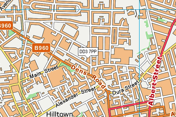 DD3 7PP map - OS VectorMap District (Ordnance Survey)