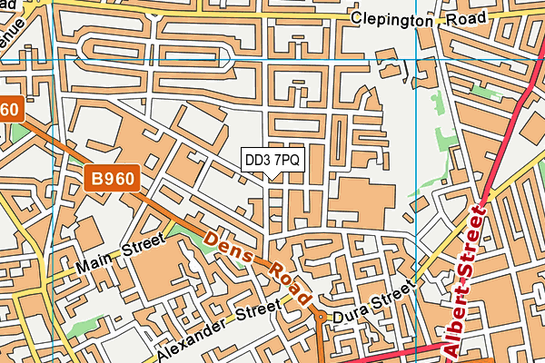 DD3 7PQ map - OS VectorMap District (Ordnance Survey)
