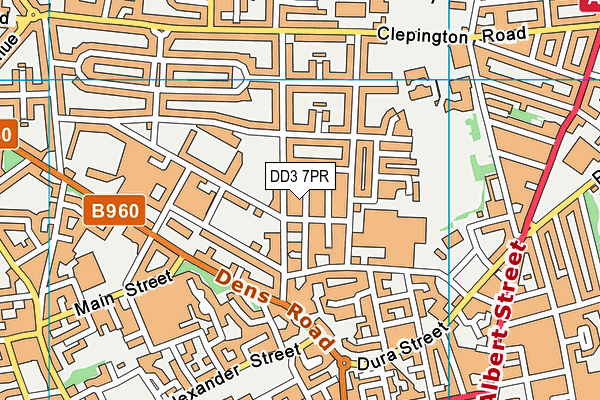 DD3 7PR map - OS VectorMap District (Ordnance Survey)