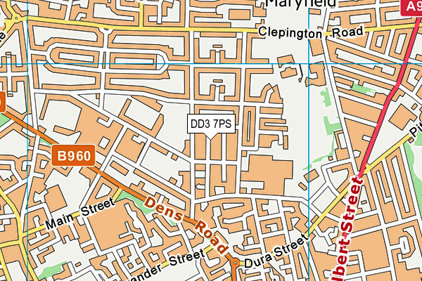 DD3 7PS map - OS VectorMap District (Ordnance Survey)