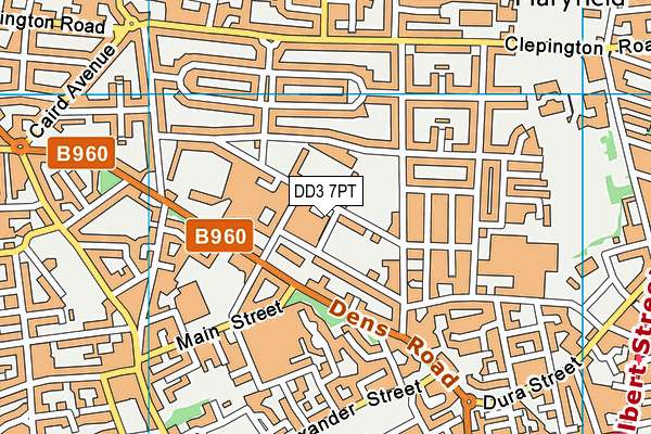 DD3 7PT map - OS VectorMap District (Ordnance Survey)