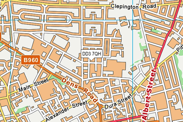 DD3 7QH map - OS VectorMap District (Ordnance Survey)