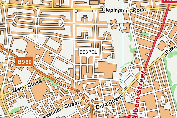 DD3 7QL map - OS VectorMap District (Ordnance Survey)