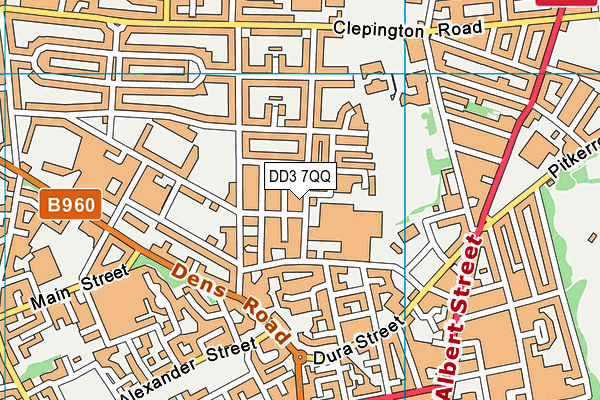 DD3 7QQ map - OS VectorMap District (Ordnance Survey)