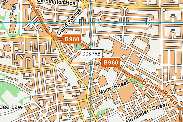 DD3 7RB map - OS VectorMap District (Ordnance Survey)