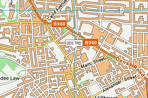 DD3 7RD map - OS VectorMap District (Ordnance Survey)