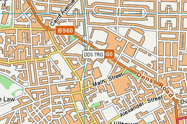 DD3 7RG map - OS VectorMap District (Ordnance Survey)
