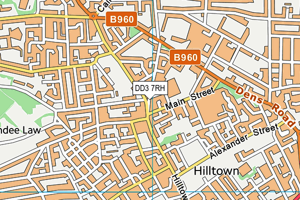 DD3 7RH map - OS VectorMap District (Ordnance Survey)