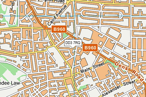 DD3 7RQ map - OS VectorMap District (Ordnance Survey)