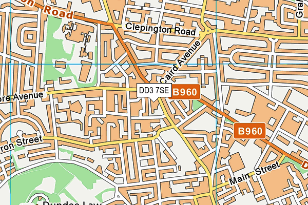 DD3 7SE map - OS VectorMap District (Ordnance Survey)