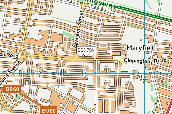 DD3 7SN map - OS VectorMap District (Ordnance Survey)