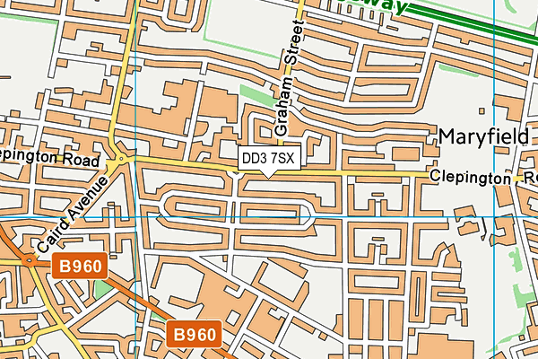 DD3 7SX map - OS VectorMap District (Ordnance Survey)