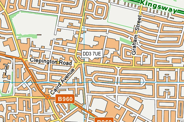 DD3 7UE map - OS VectorMap District (Ordnance Survey)