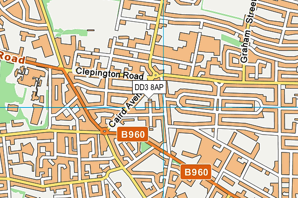 DD3 8AP map - OS VectorMap District (Ordnance Survey)