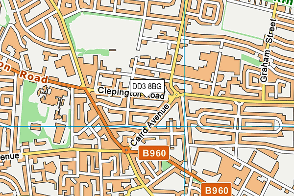 DD3 8BG map - OS VectorMap District (Ordnance Survey)