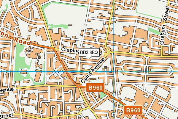 DD3 8BQ map - OS VectorMap District (Ordnance Survey)