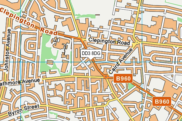 DD3 8DG map - OS VectorMap District (Ordnance Survey)