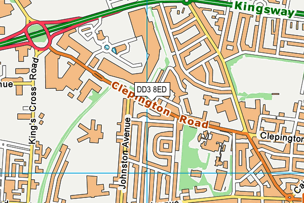 DD3 8ED map - OS VectorMap District (Ordnance Survey)