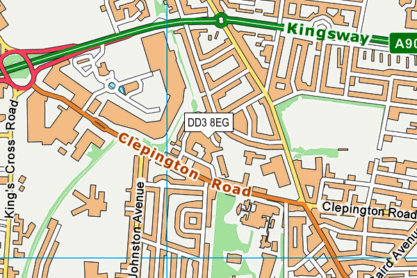 DD3 8EG map - OS VectorMap District (Ordnance Survey)