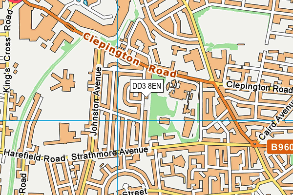 DD3 8EN map - OS VectorMap District (Ordnance Survey)
