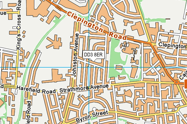 DD3 8ER map - OS VectorMap District (Ordnance Survey)
