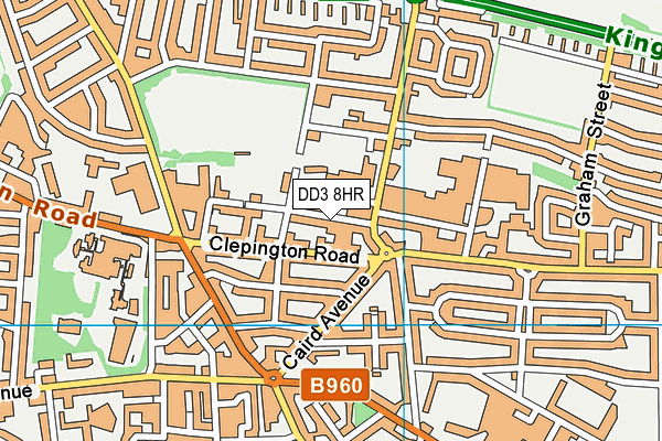 DD3 8HR map - OS VectorMap District (Ordnance Survey)