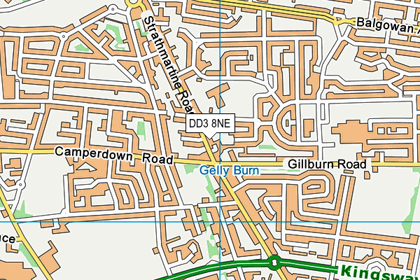 DD3 8NE map - OS VectorMap District (Ordnance Survey)