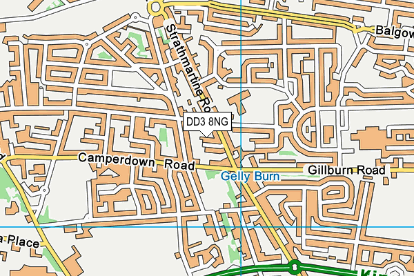 DD3 8NG map - OS VectorMap District (Ordnance Survey)