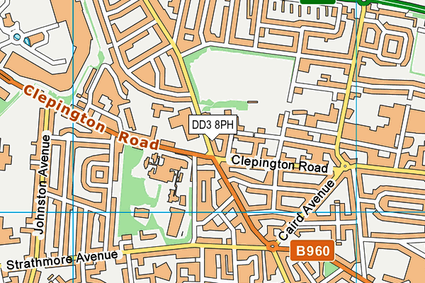 DD3 8PH map - OS VectorMap District (Ordnance Survey)