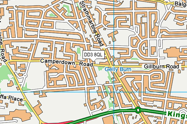 DD3 8QL map - OS VectorMap District (Ordnance Survey)