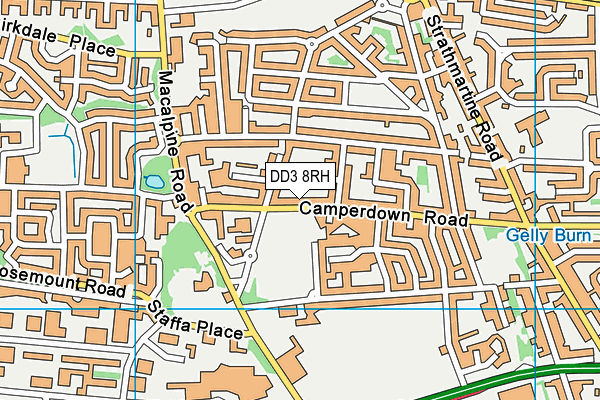 DD3 8RH map - OS VectorMap District (Ordnance Survey)