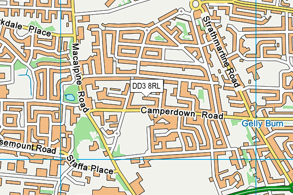 DD3 8RL map - OS VectorMap District (Ordnance Survey)