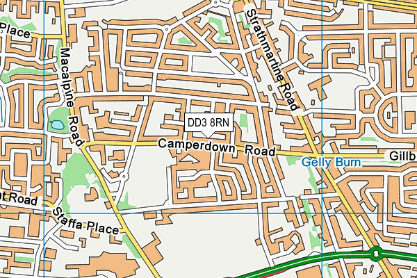 DD3 8RN map - OS VectorMap District (Ordnance Survey)