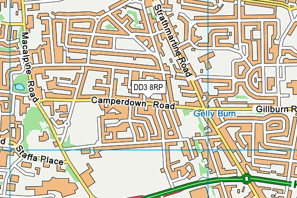 DD3 8RP map - OS VectorMap District (Ordnance Survey)