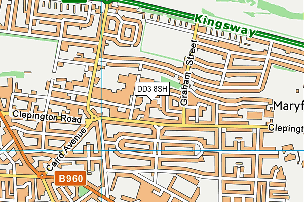 DD3 8SH map - OS VectorMap District (Ordnance Survey)