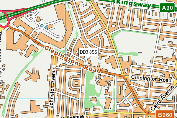 DD3 8SS map - OS VectorMap District (Ordnance Survey)