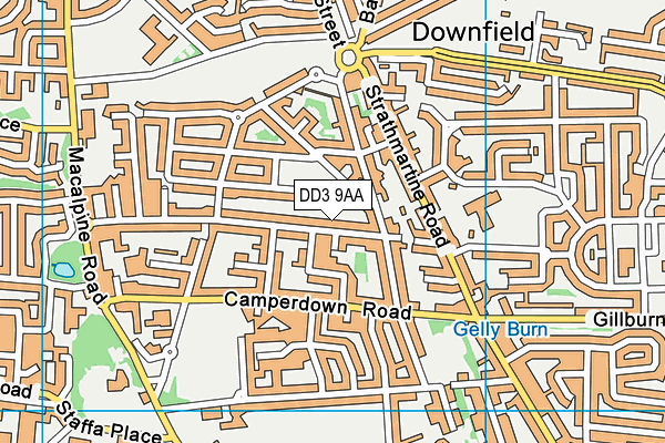 DD3 9AA map - OS VectorMap District (Ordnance Survey)