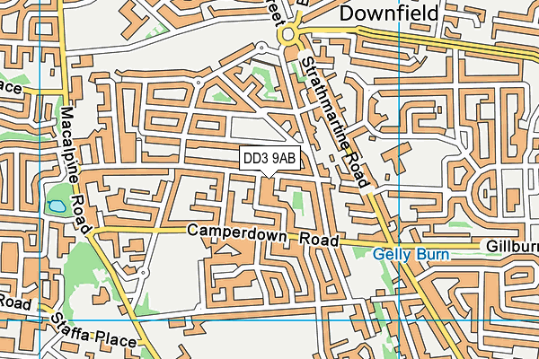 DD3 9AB map - OS VectorMap District (Ordnance Survey)