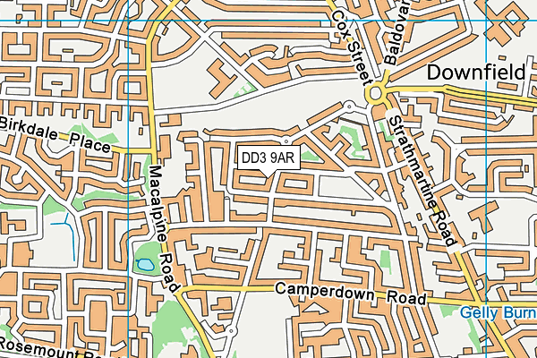 DD3 9AR map - OS VectorMap District (Ordnance Survey)