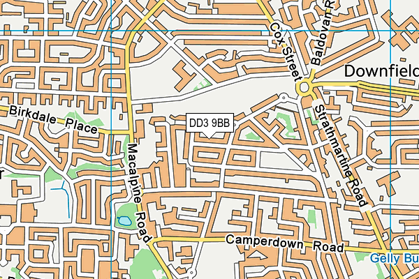 DD3 9BB map - OS VectorMap District (Ordnance Survey)