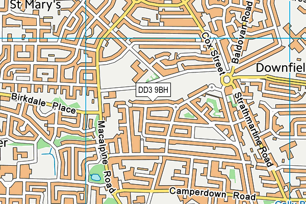 DD3 9BH map - OS VectorMap District (Ordnance Survey)