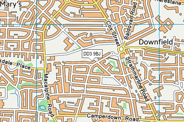 DD3 9BJ map - OS VectorMap District (Ordnance Survey)