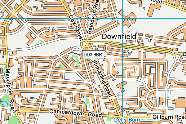 DD3 9BR map - OS VectorMap District (Ordnance Survey)