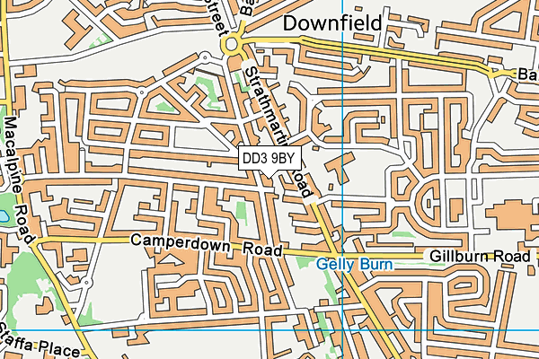 DD3 9BY map - OS VectorMap District (Ordnance Survey)