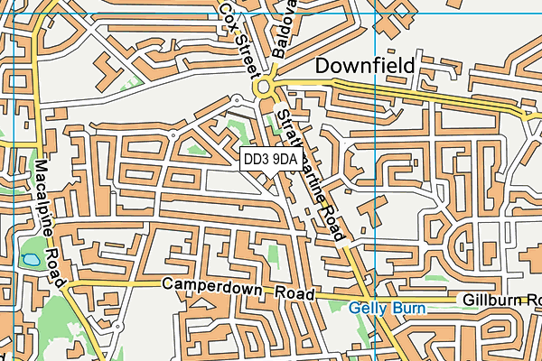 DD3 9DA map - OS VectorMap District (Ordnance Survey)