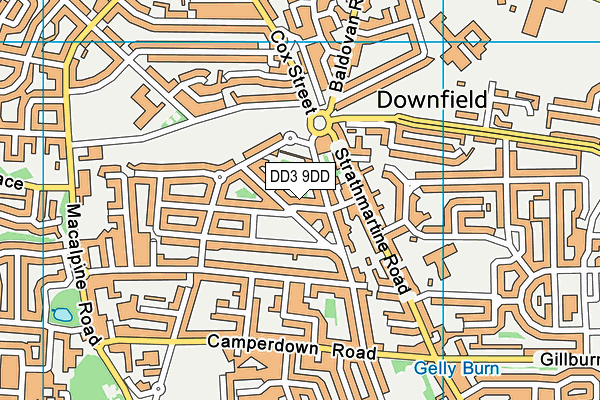DD3 9DD map - OS VectorMap District (Ordnance Survey)