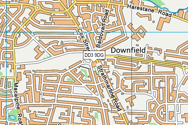 DD3 9DG map - OS VectorMap District (Ordnance Survey)