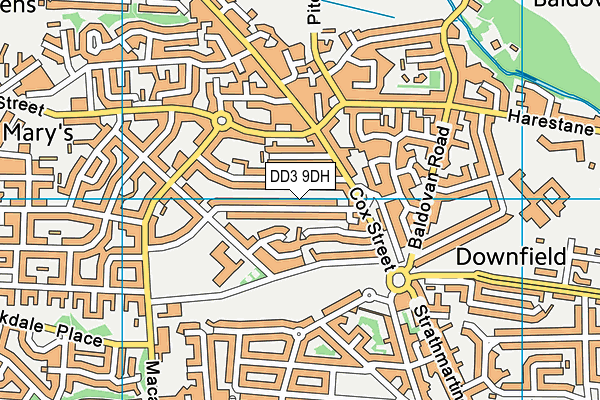 DD3 9DH map - OS VectorMap District (Ordnance Survey)