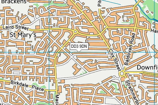 DD3 9DN map - OS VectorMap District (Ordnance Survey)